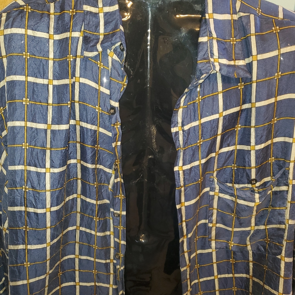 Silk long sleeve shirt